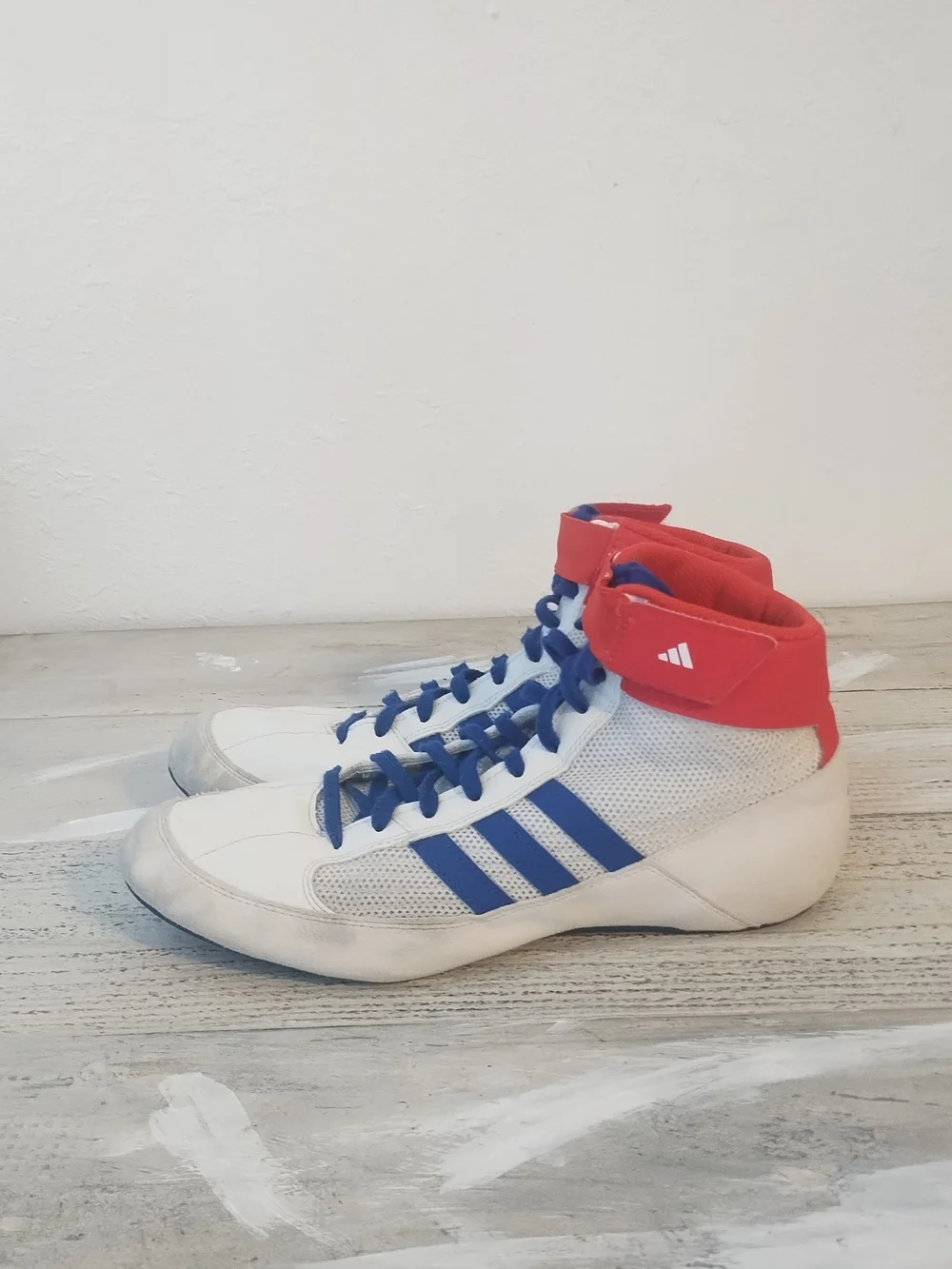 Adidas  Wrestling Shoes usa  Men’s 9.5 / UK size 9Red White Blue